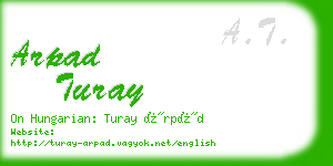 arpad turay business card